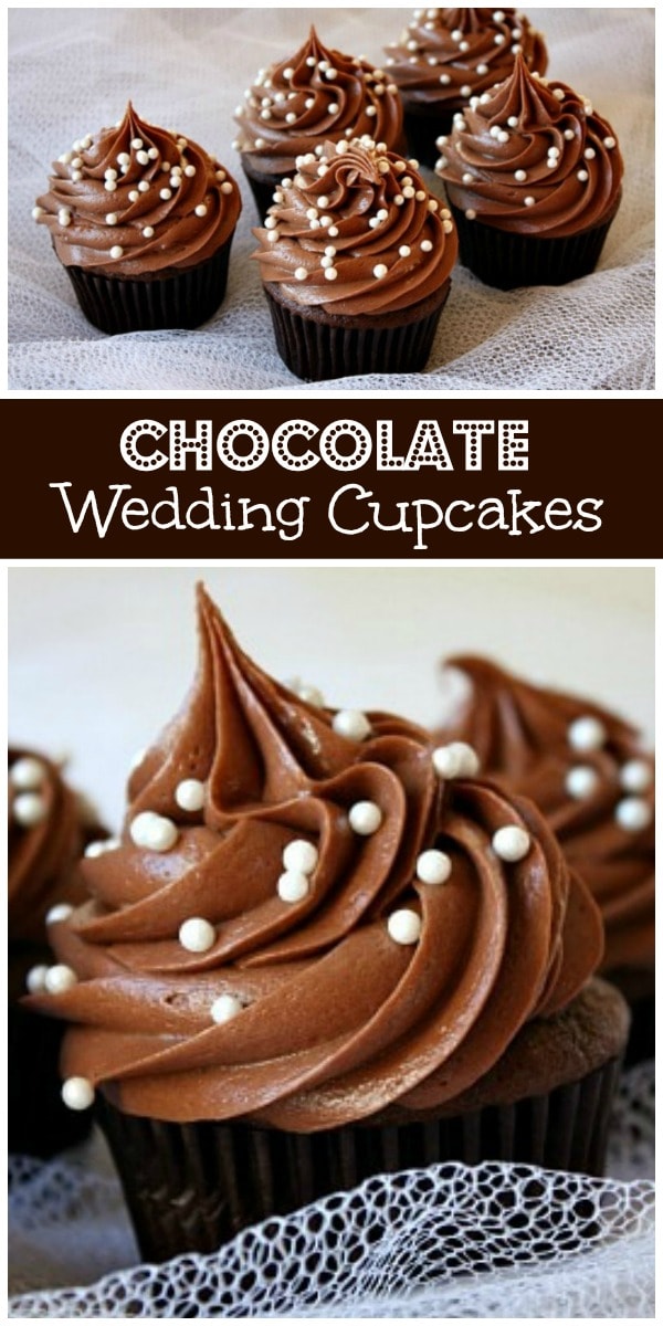 Chocolate Wedding Cupcakes