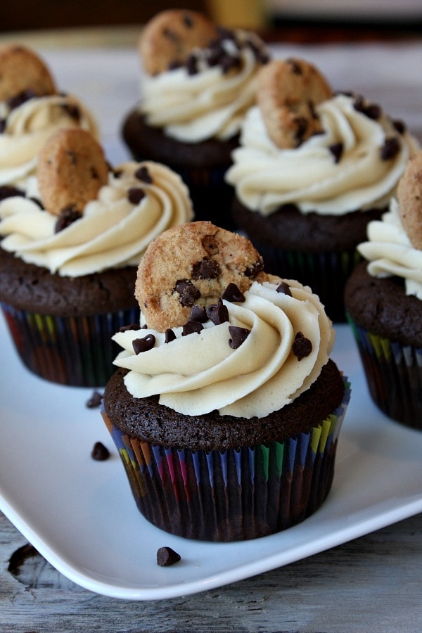 Chocolate Chip Cookie Dough Cupcakes