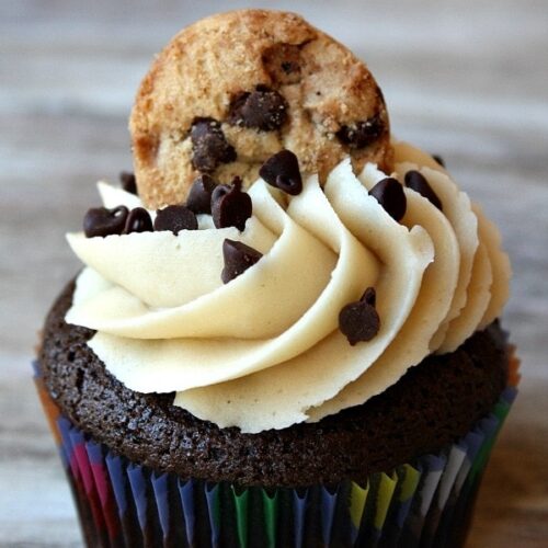Chocolate Chip Cookie Dough Cupcakes - Recipe Girl