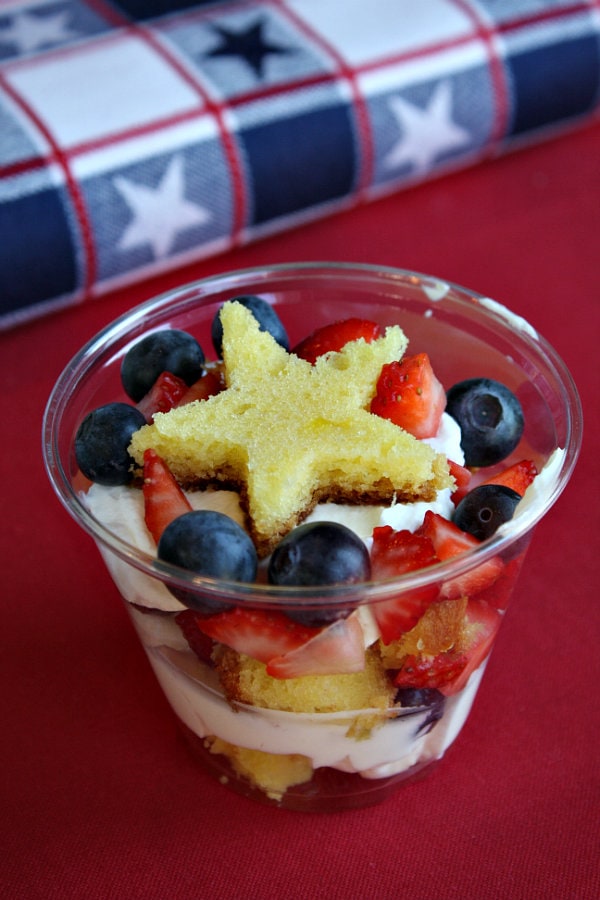 Fresh Berry Trifles | All-American 4th Of July Desserts | healthy red white and blue desserts