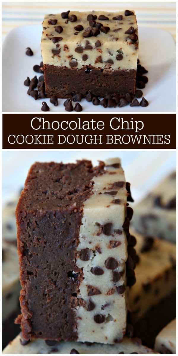 chocolate chip cookie dough brownies: take two