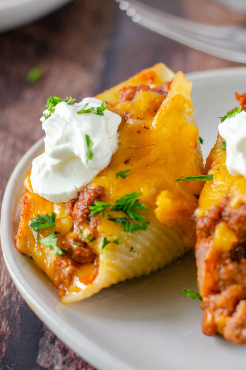 enchilada shells on plate