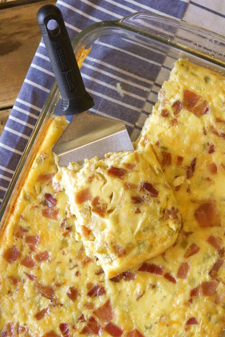 Green Chile and Cheese Egg Bake Recipe Girl