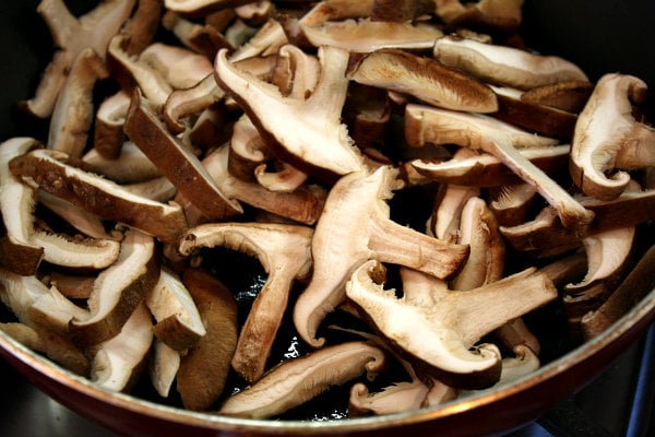 Shiitake and Sweet Pea Risotto recipe from RecipeGirl.com