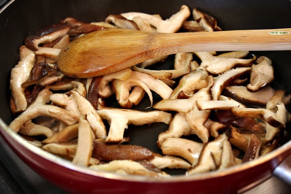 Shiitake and Sweet Pea Risotto recipe from RecipeGirl.com