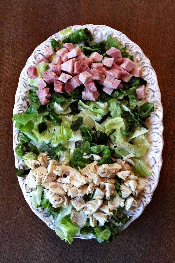 Classic Cobb Salad recipe from RecipeGirl.com classic cobb salad on plate