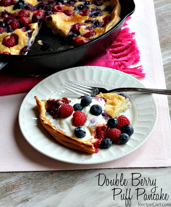 Slice of Double Berry Puff Pancake 