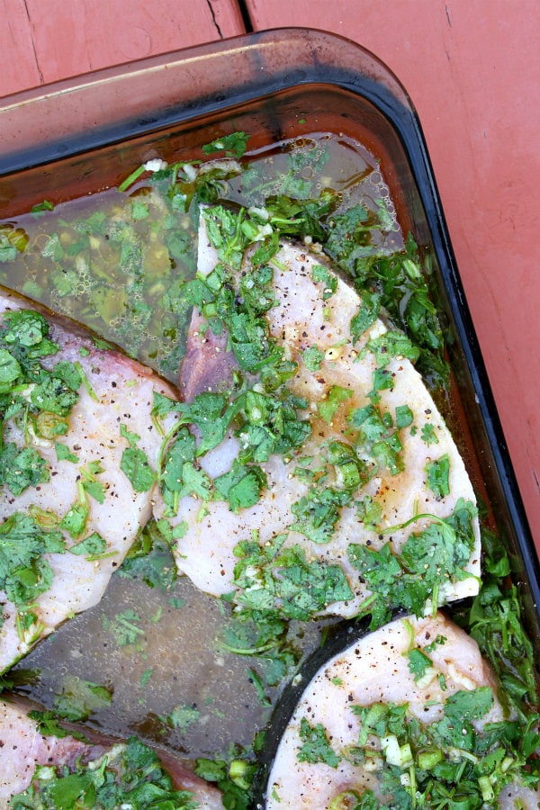 marinating swordfish