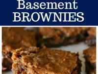 Pinterest collage image for Basement Brownies