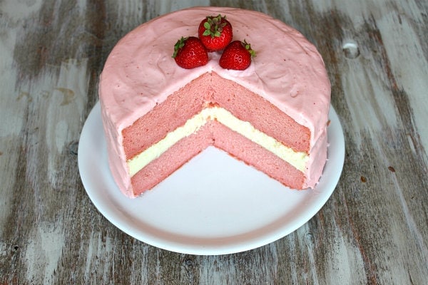 Strawberry Cheesecake Cake Recipe Girl