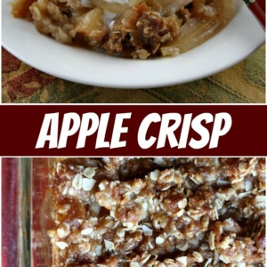 pinterest collage image for apple crisp