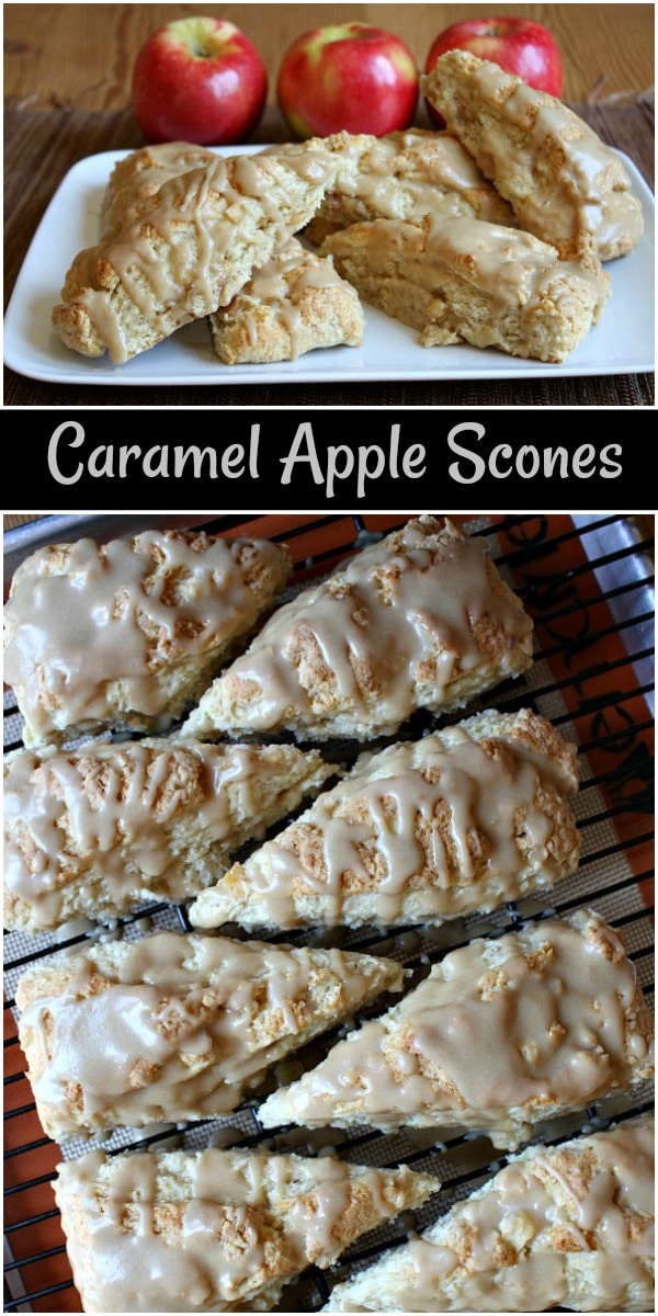 caramel apple scones