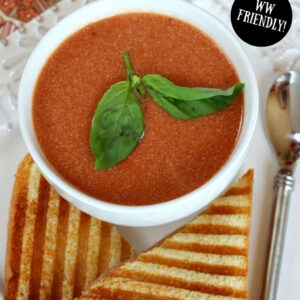 pinterest image for 10 minute tomato soup