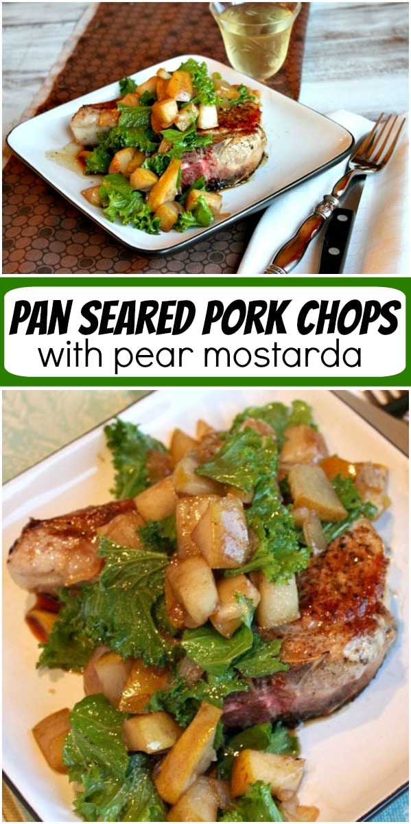 Pan Seared Pork Chops with Pear Mostarda Recipe Girl