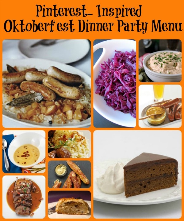 Oktoberfest dinner party collage