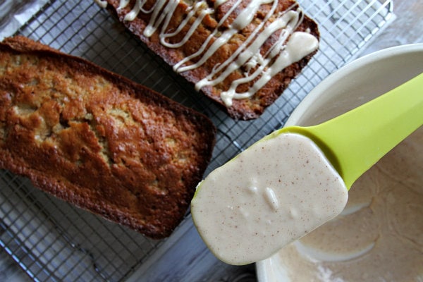 pear cake with browned butter icing