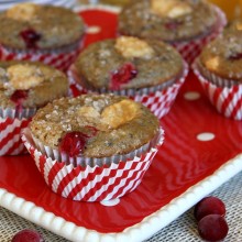 Cranberry Cheesecake Muffins