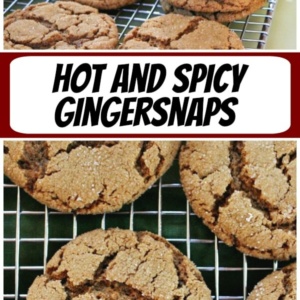Pinterest collage image for Hot and Spicy Gingersnaps