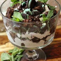 Mint Brownie Hot Fudge Oreo Trifle