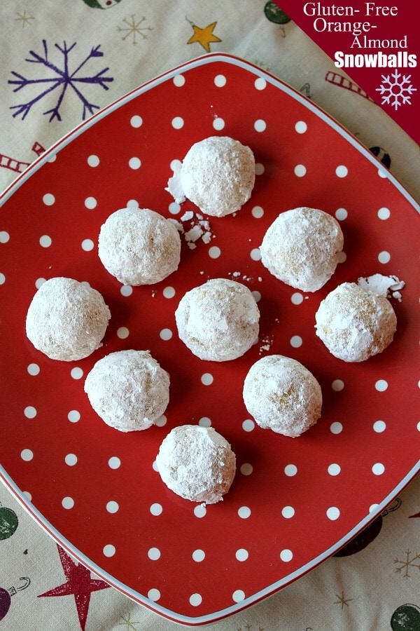Gluten Free Orange Almond Snowballa