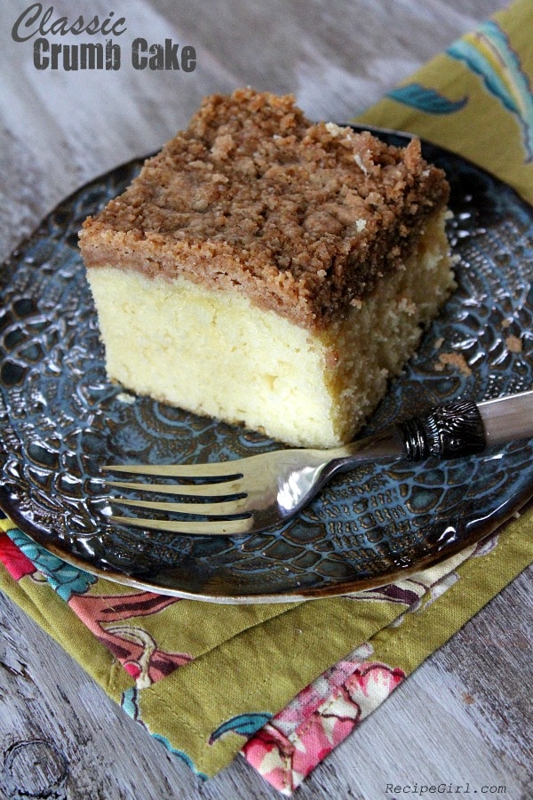 Classic Crumb Cake Recipe - from RecipeGirl.com