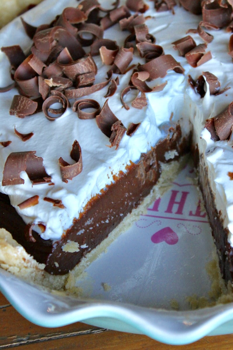 Chocolate Cream Pie sliced