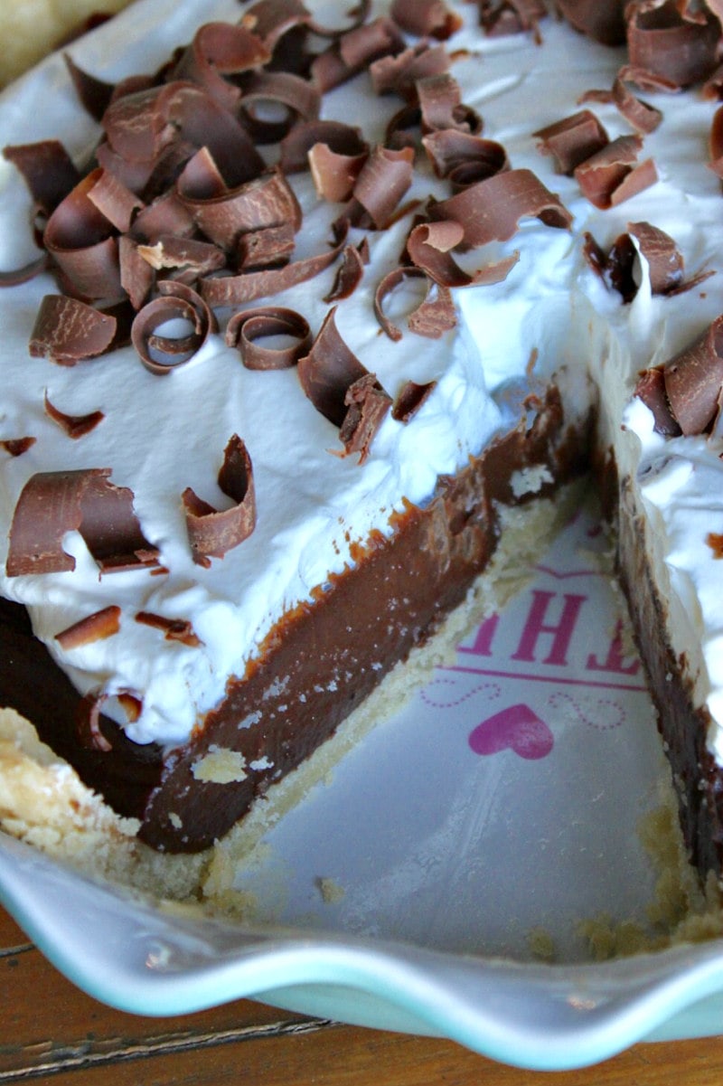 Chocolate Cream Pie sliced