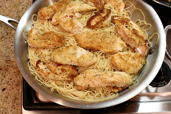 Easy Skillet Chicken Parmesan - recipe from RecipeGirl.com