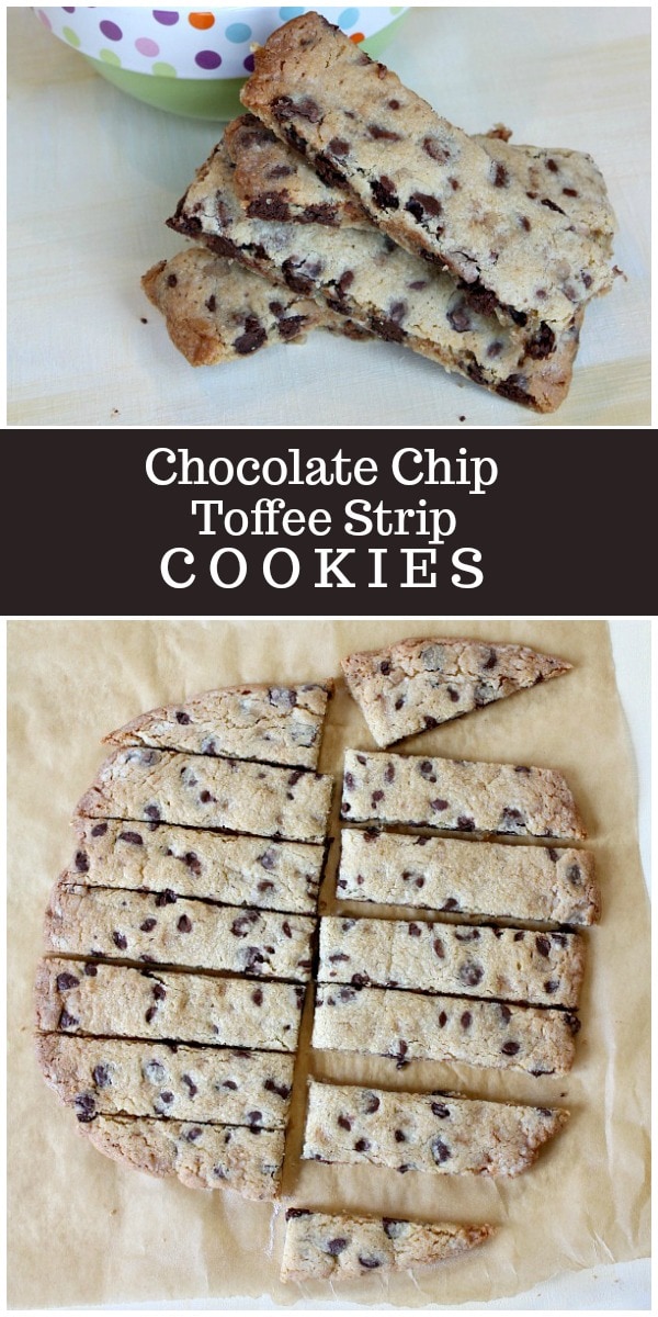 chocolate chip toffee strip cookies