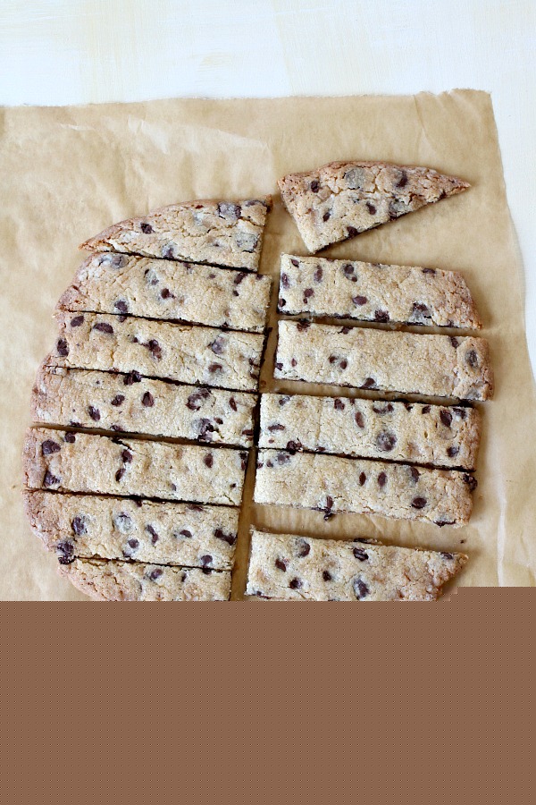 Chocolate Chip Toffee Strip Cookies 