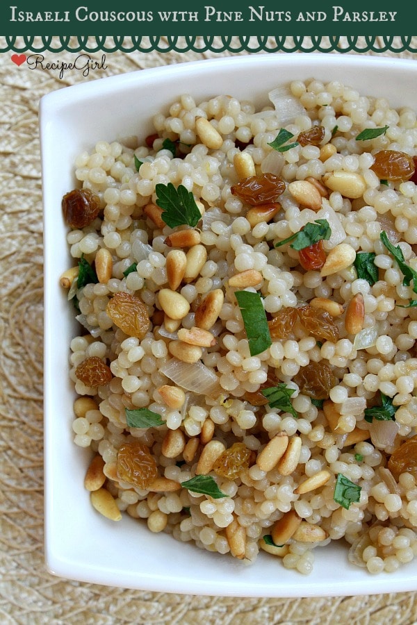 Israeli Couscous with Pine Nuts and Parsley - RecipeGirl.com