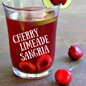 pinterest image for cherry limeade sangria