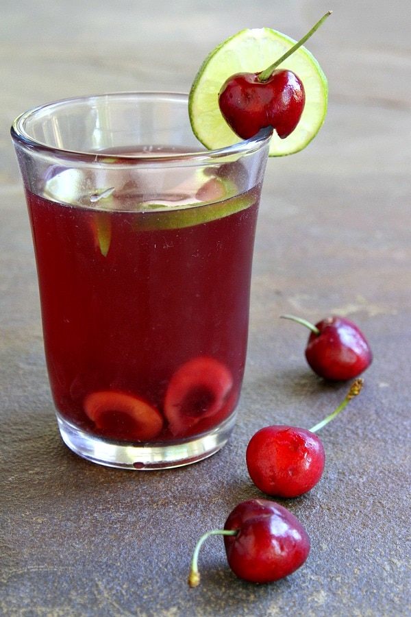 Glass of Cherry Limeade Sangria 
