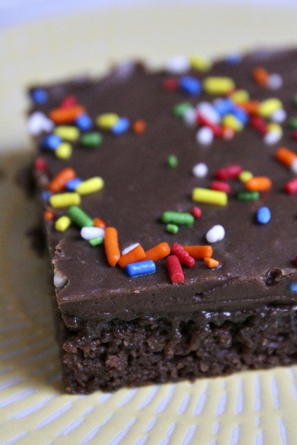 slice of Chocolate Sheet Cake