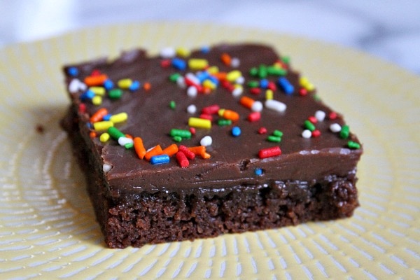 slice of Chocolate Sheet Cake