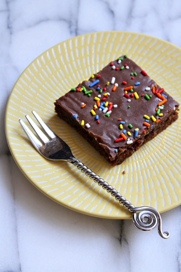 slice of Chocolate Sheet Cake