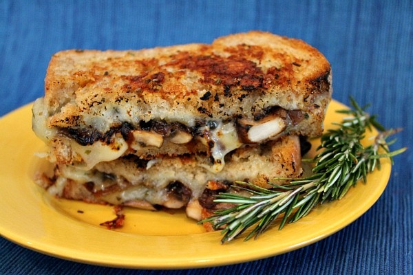 Mushroom Grilled Cheese with Balsamic Caramelized Onions 13