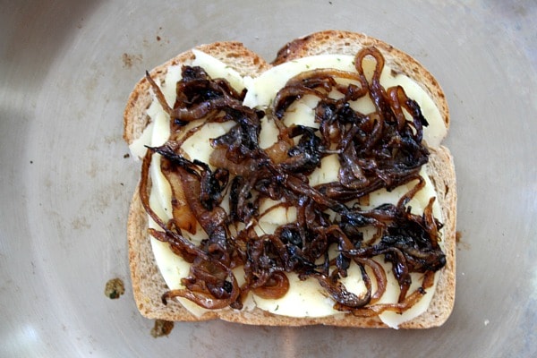 Mushroom Grilled Cheese with Balsamic Caramelized Onions 6