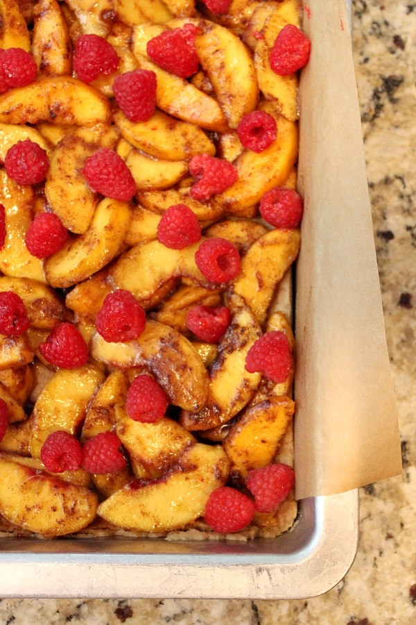 Peach and Raspberry Pie Bars 9