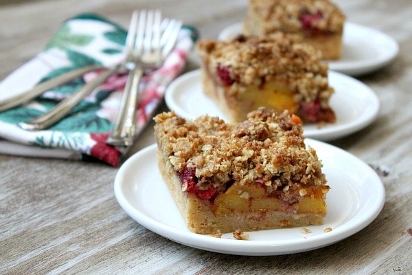 Peach and Raspberry Pie Bars