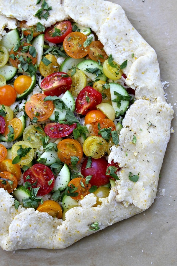 Rustic Tomato Tart ready for oven