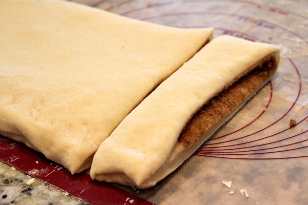 Cinnamon Twist Pastries - Cut