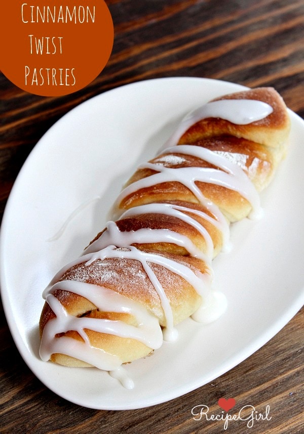 Cinnamon Twist Pastries - RecipeGirl.com #breakfast