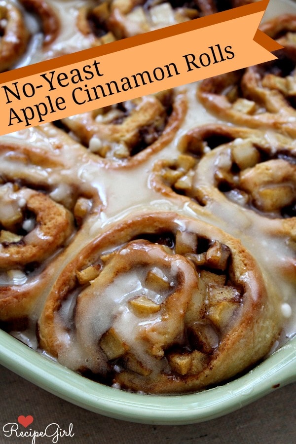 No Yeast Apple Cinnamon Rolls Pinterest Image