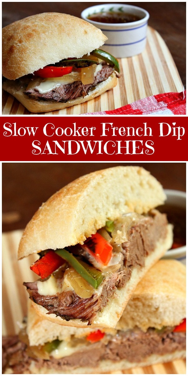 slow cooker french dip sandwiches