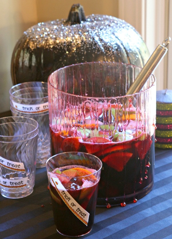 Adult Halloween Party - Sangria with Dripping Fake Blood