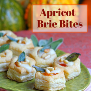 apricot brie bites pinterest image