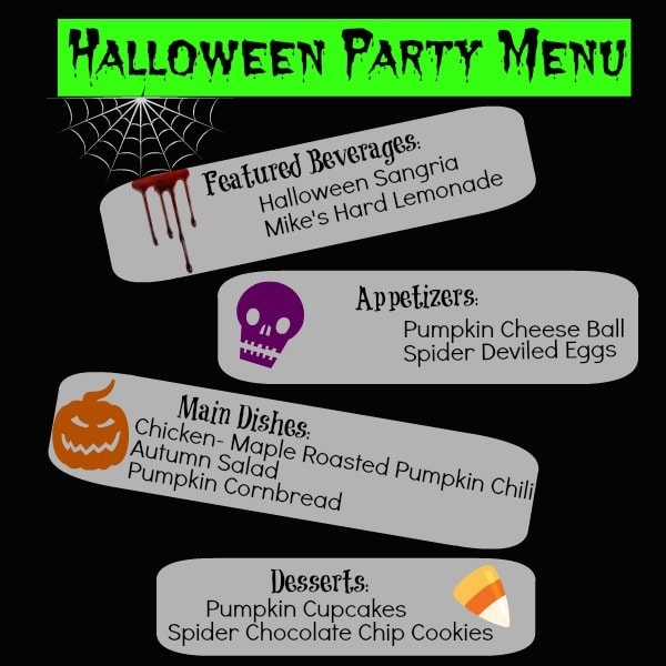 Halloween Party Menu