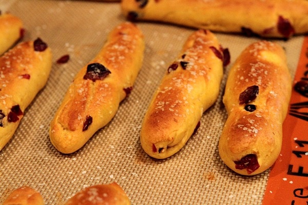 Pumpkin- Cranberry Breadsticks 6