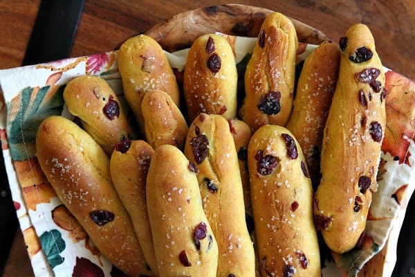 Pumpkin- Cranberry Breadsticks